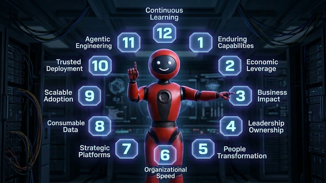 12 עקרונות לטרנספורמציית בינה מלאכותית