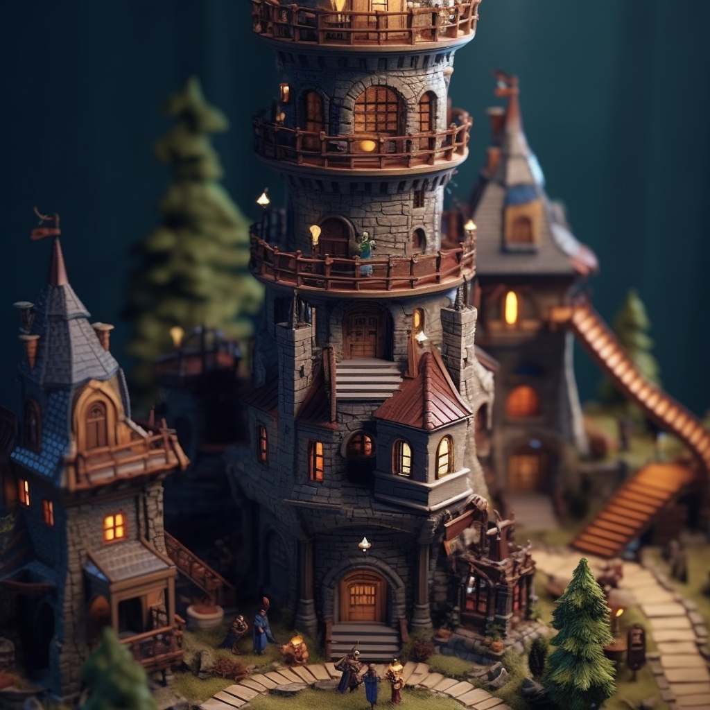 דיורמה של מגדל הקוסמים